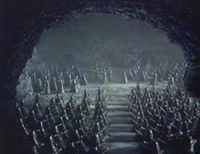 An Ice Cave filled with Dalek Drones